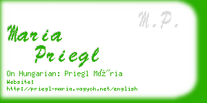 maria priegl business card